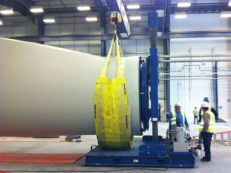 Webb-Stiles custom conveyor solution with heavy-duty rotating equipment for large-scale industrial handling