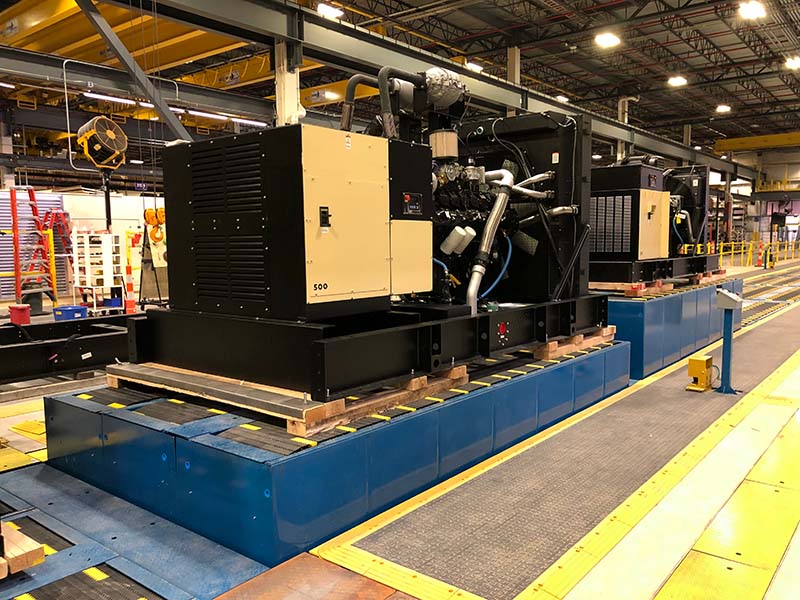 Heavy-Duty Pallet Conveyor System for Assembly Lines – Webb-Stiles ebb-Stiles heavy-duty pallet conveyor system used in industrial assembly line