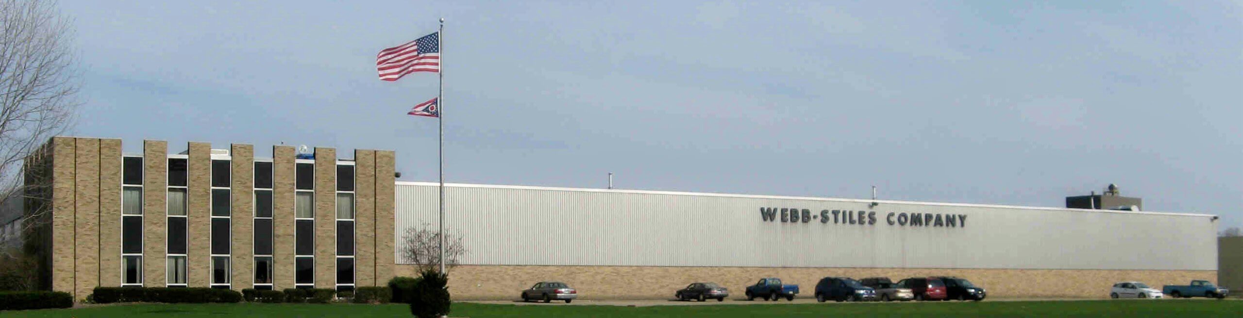 Front view of Webb-Stiles Company’s Valley City headquarters in Ohio