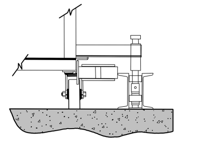 Flex tracker towline conveyor cross-section diagram