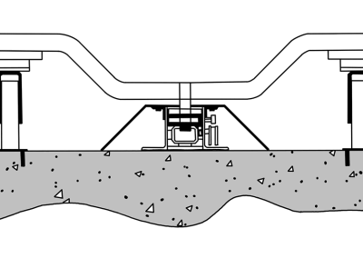 Pusher towline conveyor straight line cross-section